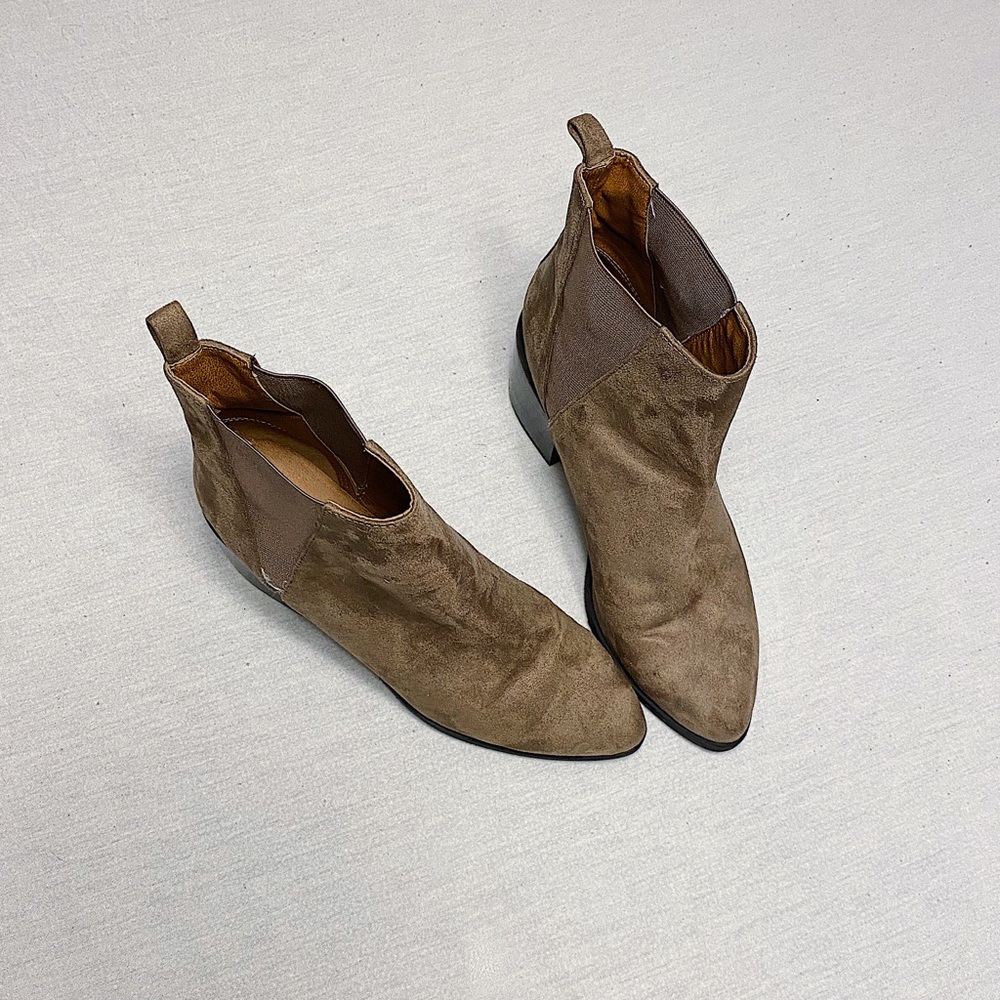 Tan Suede Ankle Boots